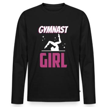 Gymnast Gymnast Girls Gymnastics Gymnastics - Men's Premium Organic Long Sleeve Shirt - black - Front - Nico (187cm)