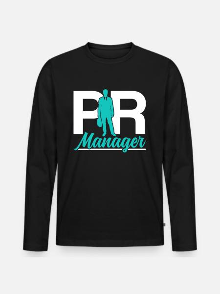 Pr Manager Job Relations Professionnelles - T-shirt manches longues Premium bio Homme - noir