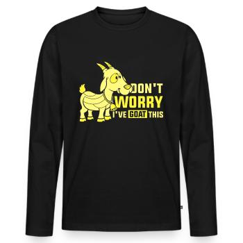 Mach Dir Keine Sorgen Ich Habe Das Im Griff Ziege - Männer Premium Bio Langarmshirt - Schwarz - Vorne - Nico (187cm)