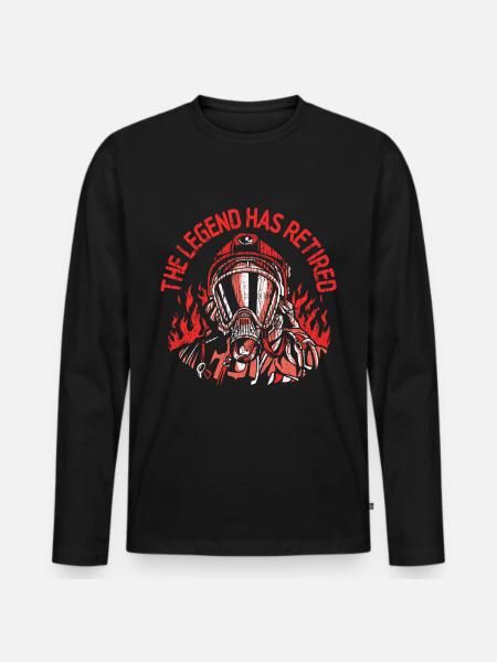 The legend has retired pension - Men's Premium Organic Long Sleeve Shirt - black