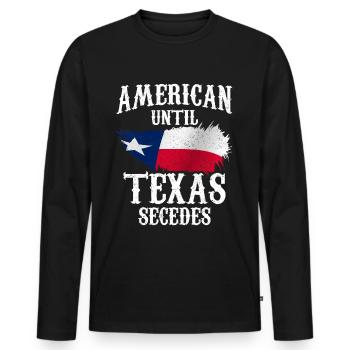 Amerikaner Bis Zur Abspaltung Von Texas Texaner - Männer Premium Bio Langarmshirt - Schwarz - Vorne - Nico (187cm)