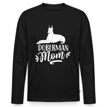 Doberman Mama Girls Dogs Dobermans Doberman - Men's Premium Organic Long Sleeve Shirt - black - Front - Nico (187cm)