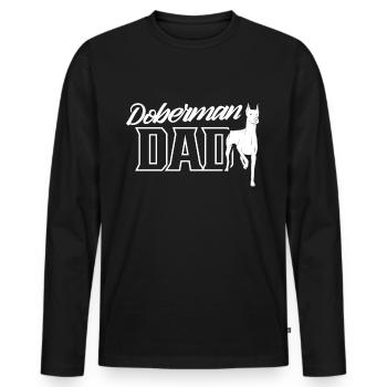 Doberman Papa Boy Type Dobermans Doberman - Men's Premium Organic Long Sleeve Shirt - black - Front - Nico (187cm)