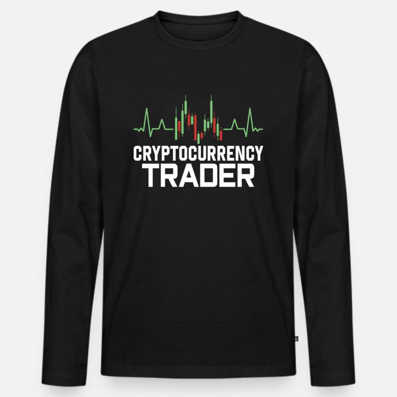 Kryptowährungs Händler Krypto Crypto Trader - Männer Premium Bio Langarmshirt - Schwarz