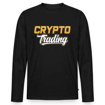 Krypto Handel Crypto Trading Traden Trader - Männer Premium Bio Langarmshirt - Schwarz - Vorne - Nico (187cm)