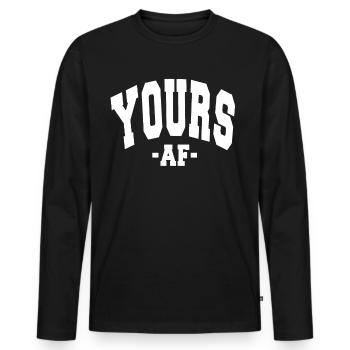 VÔTRE AF SAINT-VALENTIN SLOGAN DÉCORATION - T-shirt manches longues Premium bio Homme - noir - Devant - Nico (187cm)