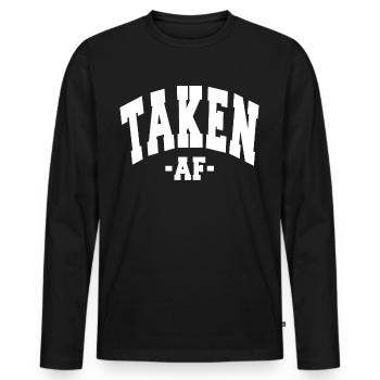 PRIS AF SAINT-VALENTIN EN DISANT FEMMES HOMMES - T-shirt manches longues Premium bio Homme - noir - Devant - Nico (187cm)