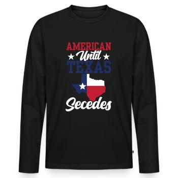 Amerikaner Bis Zur Abspaltung Von Texas Texaner - Männer Premium Bio Langarmshirt - Schwarz - Vorne - Nico (187cm)