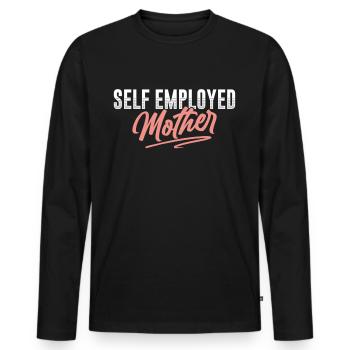 Self-employed mother Freelancer Self-employed - Men's Premium Organic Long Sleeve Shirt - black - Front - Nico (187cm)