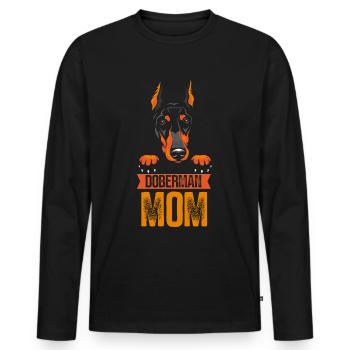 Doberman Mama Chiens Doberman Doberman - T-shirt manches longues Premium bio Homme - noir - Devant - Nico (187cm)