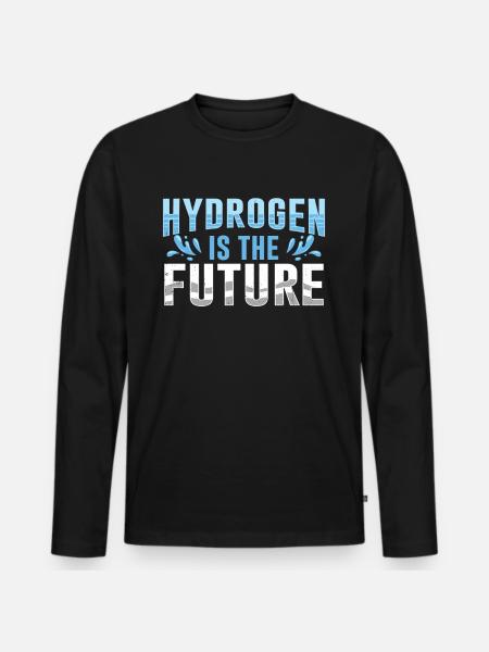 L’hydrogène est l’élément d’avenir L’hydrogène - T-shirt manches longues Premium bio Homme - noir