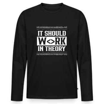 In theory, it should work code coding - Men's Premium Organic Long Sleeve Shirt - black - Front - Nico (187cm)