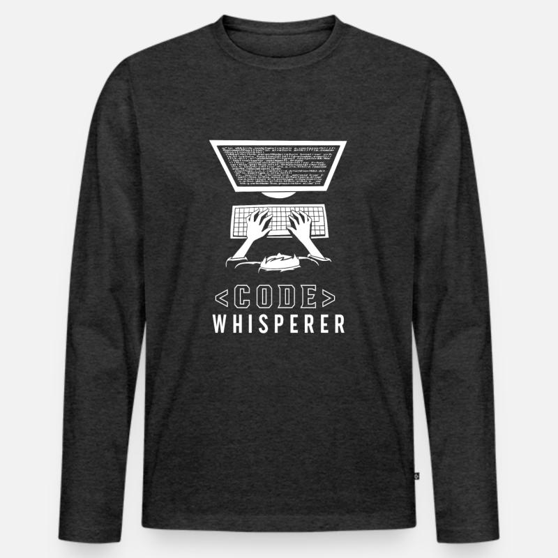 CodeWhisperer Programmeur Codeur Coder T-shirt manches longues Premium bio Homme