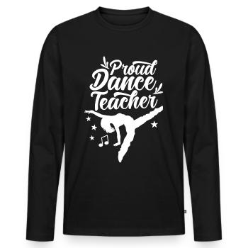 Fier professeur de danse École de danse Professeur de danse Professeur de danse - T-shirt manches longues Premium bio Homme - noir - Devant - Nico (187cm)