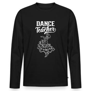 Professeur de danse Professeur de danse École de danse Cours de danse - T-shirt manches longues Premium bio Homme - noir - Devant - Nico (187cm)