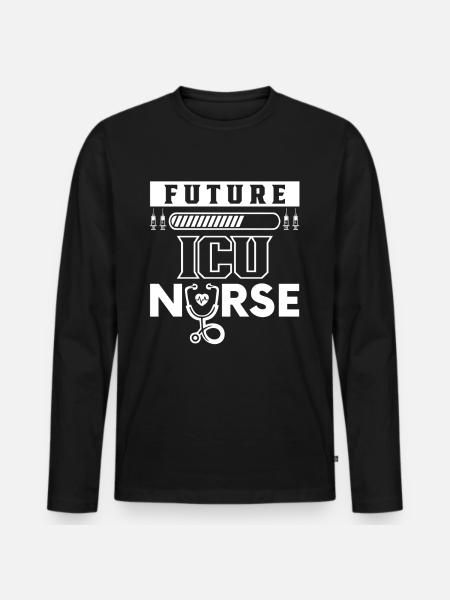 Future Intensive Care Nurse Training - Men's Premium Organic Long Sleeve Shirt - black