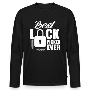 Der Beste Lock Picker Aller Zeiten Lock Picking - Männer Premium Bio Langarmshirt - Schwarz - Vorne - Nico (187cm)