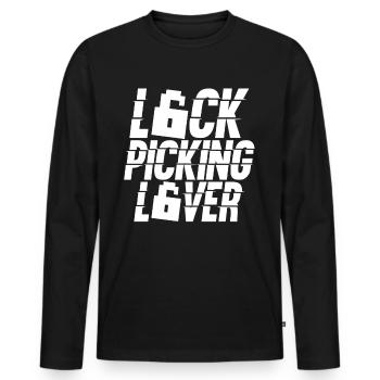 Lock Picking Liebhaber Knacken Schloss Knacker - Männer Premium Bio Langarmshirt - Schwarz - Vorne - Nico (187cm)