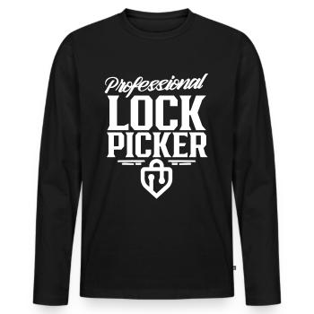 Professioneller Schlossknacker Lock Picker Knacken - Männer Premium Bio Langarmshirt - Schwarz - Vorne - Nico (187cm)