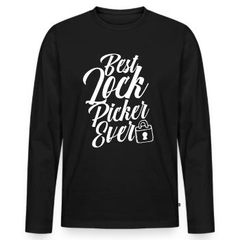 Der Beste Lock Picker Aller Zeiten Lock Picking - Männer Premium Bio Langarmshirt - Schwarz - Vorne - Nico (187cm)