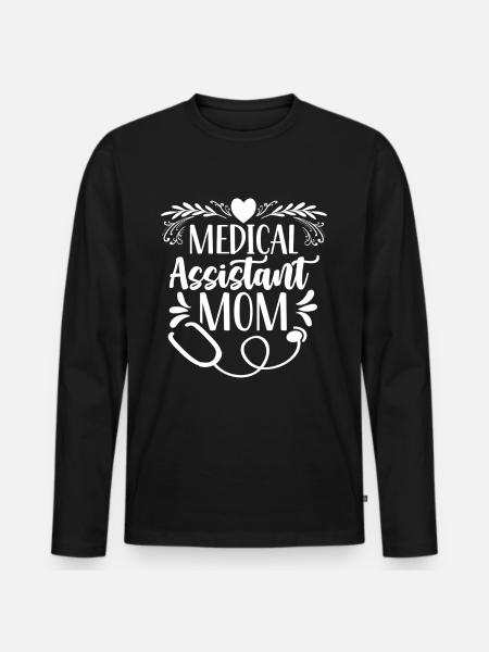 Assistante médicale Mère Médecin - T-shirt manches longues Premium bio Homme - noir