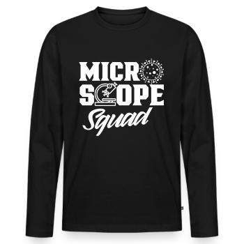 Équipe de microscope Microscopes Dictons de microscope - T-shirt manches longues Premium bio Homme - noir - Devant - Nico (187cm)