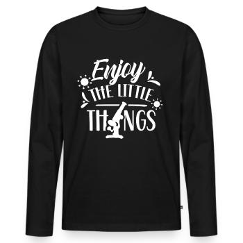 Enjoy the little things Microscopes Microscope - Men's Premium Organic Long Sleeve Shirt - black - Front - Nico (187cm)