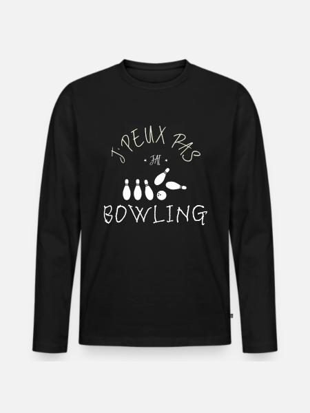 J'peux pas j'ai bowling - T-shirt manches longues Premium bio Homme - noir
