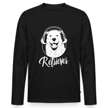 Retriever Pet Dog Sayings Retrievers - Men's Premium Organic Long Sleeve Shirt - black - Front - Nico (187cm)