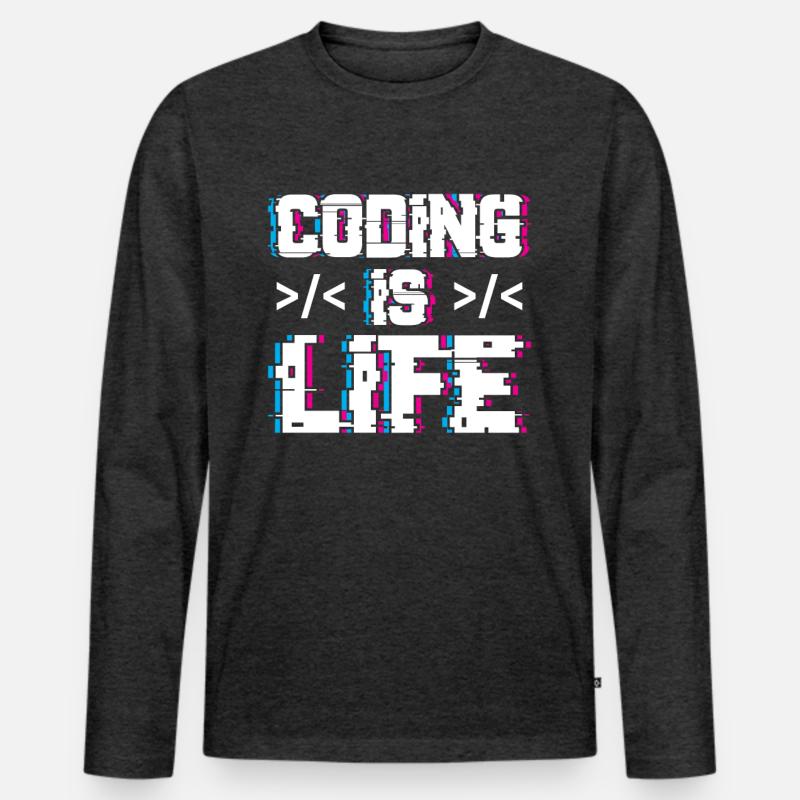 Le codage est un code de codeur programmeur de vie T-shirt manches longues Premium bio Homme