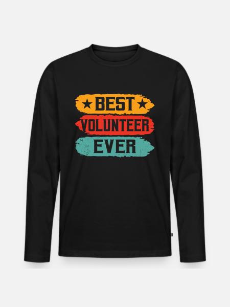 Bedste frivillige nogensinde Profession Volunteer - Premium økologisk langærmet T-shirt til mænd - sort