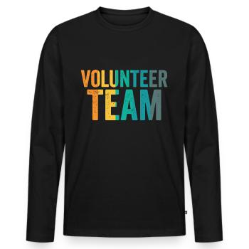 Volunteer Team Volunteer Profession Volunteer - Men's Premium Organic Long Sleeve Shirt - black - Front - Nico (187cm)
