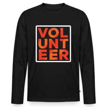 Voluntary Volunteering Volunteer - Men's Premium Organic Long Sleeve Shirt - black - Front - Nico (187cm)