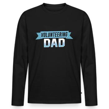 Père bénévole Volontaire Profession bénévole - T-shirt manches longues Premium bio Homme - noir - Devant - Nico (187cm)