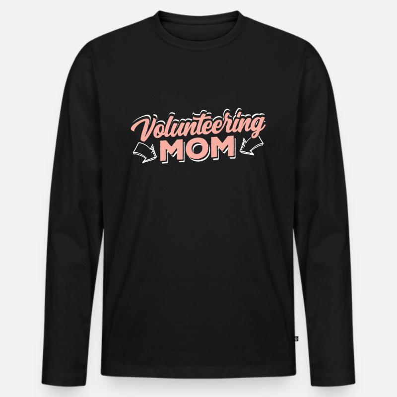 Ehrenamtliche Mutter Beruf Freiwillig Freiwilliger - Männer Premium Bio Langarmshirt - Schwarz