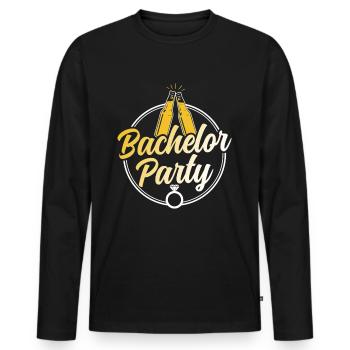Bachelor party bachelorette bachelorette - Men's Premium Organic Long Sleeve Shirt - black - Front - Nico (187cm)
