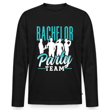 Bachelor Party Team Bride Bachelor - Men's Premium Organic Long Sleeve Shirt - black - Front - Nico (187cm)