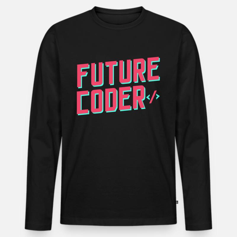 Future Coder Coding Code Programmer Men's Premium Organic Long Sleeve Shirt