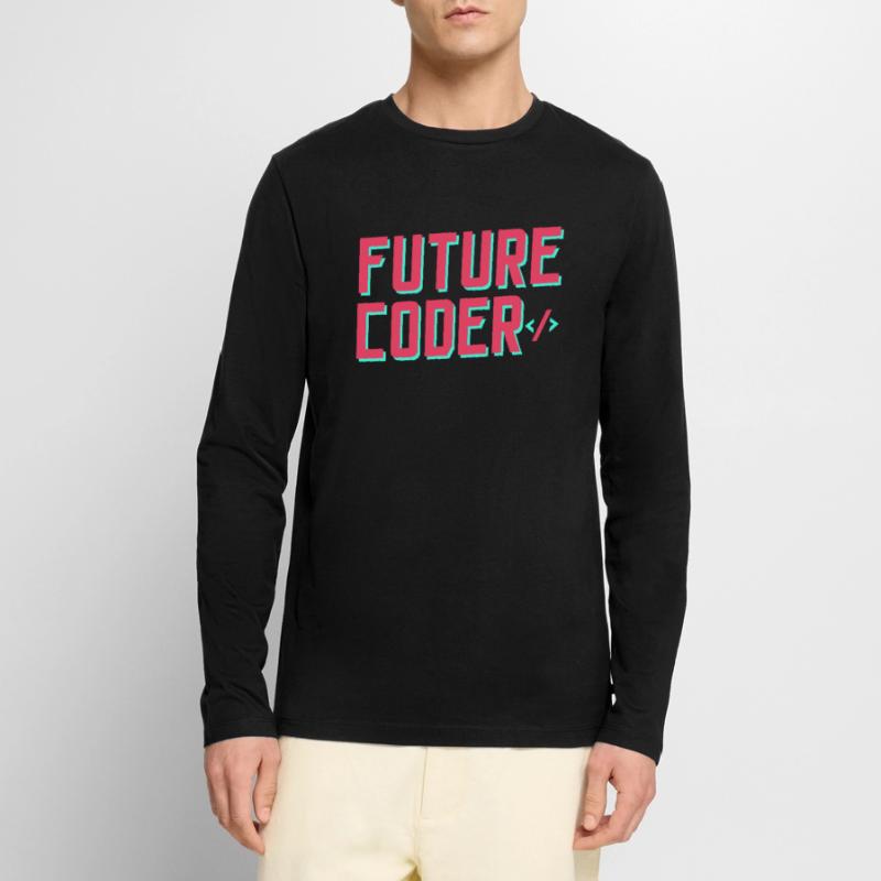 Future Coder Coding Code Programmer Men's Premium Organic Long Sleeve Shirt