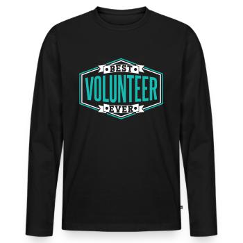 Best Volunteer Ever Profession Volunteer - Men's Premium Organic Long Sleeve Shirt - black - Front - Nico (187cm)
