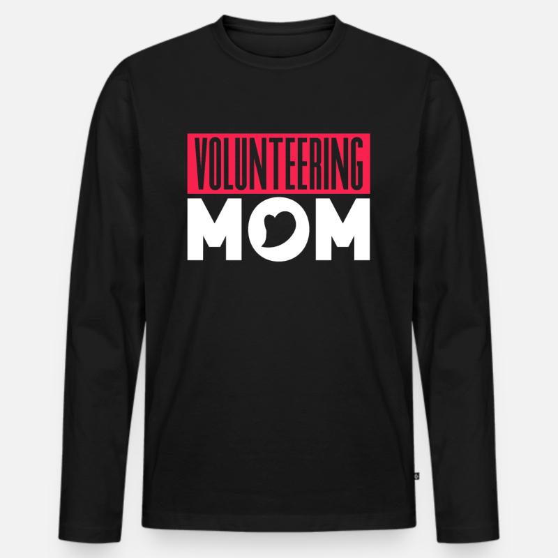Ehrenamtliche Mutter Beruf Freiwillig Freiwilliger - Männer Premium Bio Langarmshirt - Schwarz