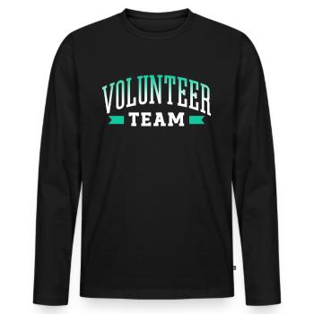 Volunteer Team Profession Volunteer Volunteer - Men's Premium Organic Long Sleeve Shirt - black - Front - Nico (187cm)