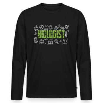 Biology Profession Biology Biology Teacher - Men's Premium Organic Long Sleeve Shirt - black - Front - Nico (187cm)