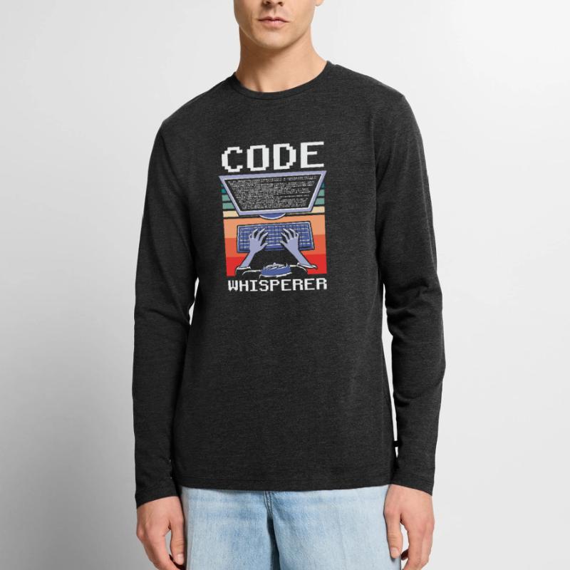 Code Whisperer Programmer Coding Coder Men's Premium Organic Long Sleeve Shirt