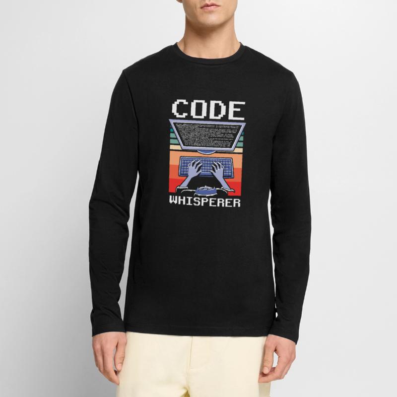 Code Whisperer Programmer Coding Coder Men's Premium Organic Long Sleeve Shirt