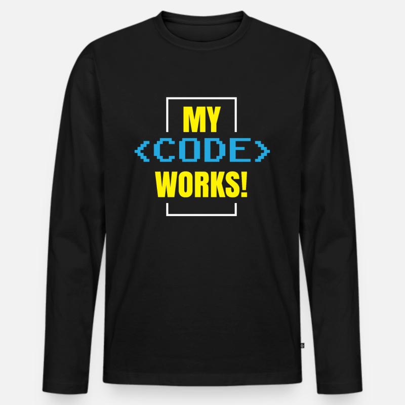 Mein Code Funktioniert Programmieren Coding Coder Männer Premium Bio Langarmshirt