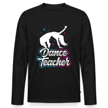 Professeur de danse Cours de danse École de danse Professeur de danse - T-shirt manches longues Premium bio Homme - noir - Devant - Nico (187cm)