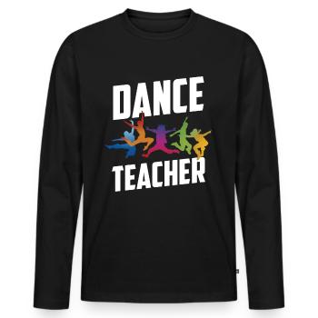 Professeur de danse Cours de danse Professeur de danse École de danse - T-shirt manches longues Premium bio Homme - noir - Devant - Nico (187cm)