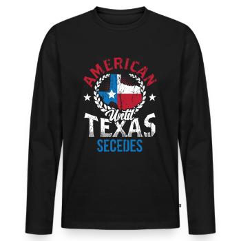 Amerikaner Bis Zur Abspaltung Von Texas Texaner - Männer Premium Bio Langarmshirt - Schwarz - Vorne - Nico (187cm)