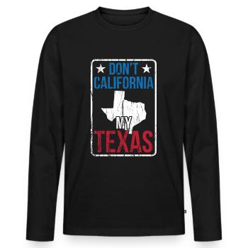 Californie Texas Texan Texan Pride Dictons - T-shirt manches longues Premium bio Homme - noir - Devant - Nico (187cm)